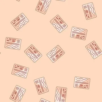 Seamless pattern tool suture practice pad cartoon vector Stock Illustration