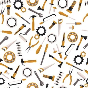 Seamless pattern tools Stock Illustration