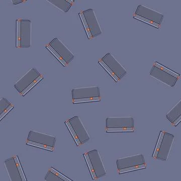 Seamless pattern tools paper trimmer cartoon vector Stock Illustration