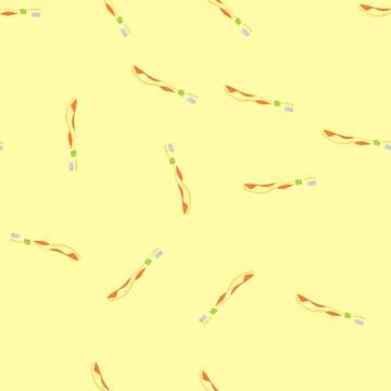 Seamless pattern tooth toothbrush dental cartoon vector Stock Illustration