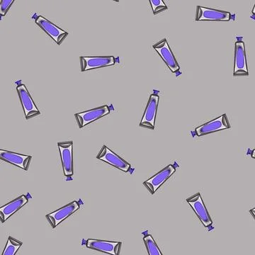 Seamless pattern tooth toothpaste cartoon vector sign color Stockillustratie