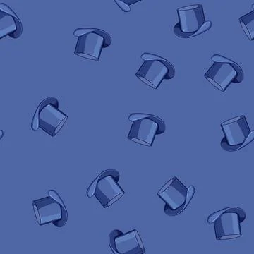 Seamless pattern top cylinder hat cartoon vector イラスト素材