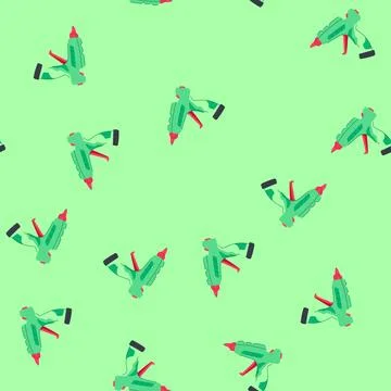 Seamless pattern top glue gun cartoon vector Stock Illustration
