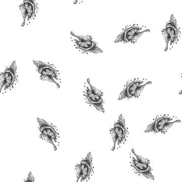 Seamless pattern top grapefruit red sketch hand drawn Stock Illustration