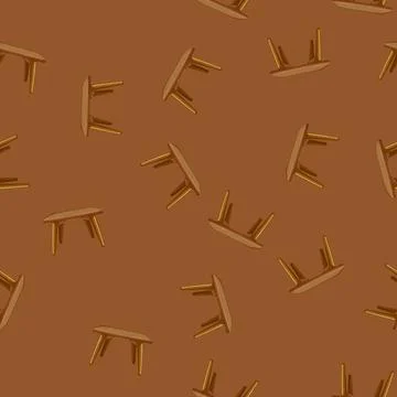 Seamless pattern top wood table cartoon vector Stock Illustration