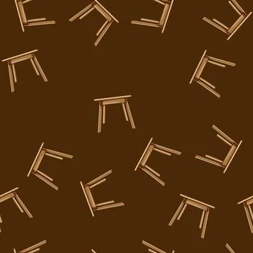 Seamless pattern top wooden table cartoon vector 스톡 일러스트