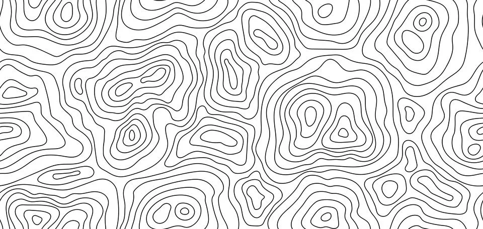 Seamless pattern topographic contour map. Landscape geodesy topography map... Stock Illustration