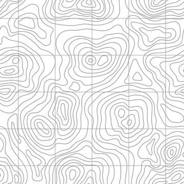 Seamless pattern topographic contour map. Landscape geodesy topography map... 스톡 일러스트