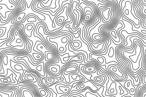 Seamless pattern topographic map background. Stock Illustration