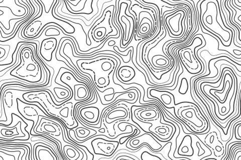 Seamless pattern topographic map background. Vector illustration. Stock Illustration