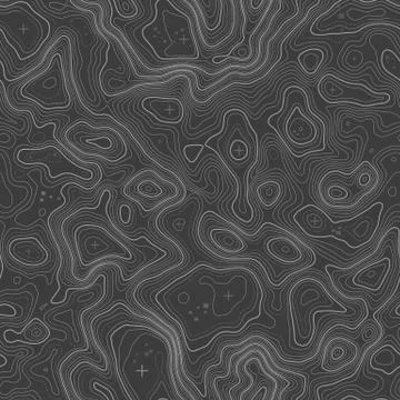 Seamless pattern. Topographic map background with space for copy Seamless Stock Illustration