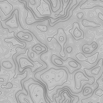 Seamless pattern. Topographic map background with space for copy Seamless Illustrazione stock