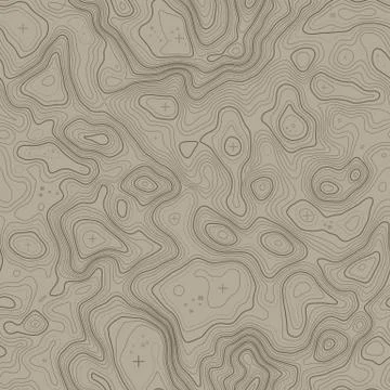 Seamless pattern. Topographic map background with space for copy Seamless Stock Illustration