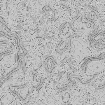 Seamless pattern. Topographic map background with space for copy Seamless Illustrazione stock