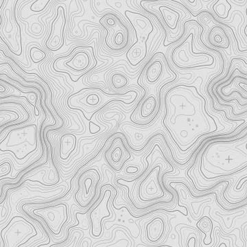 Seamless pattern. Topographic map background with space for copy Seamless Stock Illustration