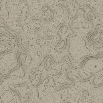 Seamless pattern. Topographic map background with space for copy Seamless Stock Illustration