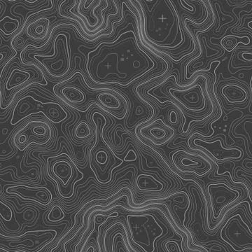 Seamless pattern. Topographic map background with space for copy Seamless Stock Illustration