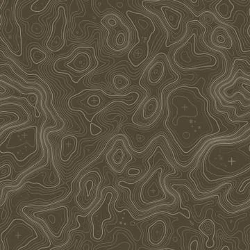 Seamless pattern. Topographic map background with space for copy Seamless Stock Illustration
