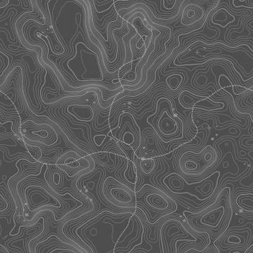 Seamless pattern. Topographic map background with space for copy Seamless Stock Illustration