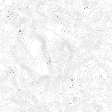 Seamless pattern. Topographic map background with space for copy Seamless Stock Illustration