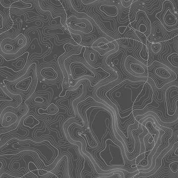 Seamless pattern. Topographic map background with space for copy Seamless Stock Illustration
