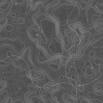 Seamless pattern. Topographic map background with space for copy Seamless Stock Illustration