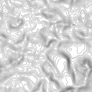 Seamless pattern. Topographic map background with space for copy Seamless Stock Illustration
