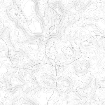 Seamless pattern. Topographic map background with space for copy Seamless Illustrazione stock