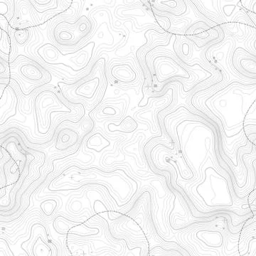 Seamless pattern. Topographic map background with space for copy Seamless Stock Illustration