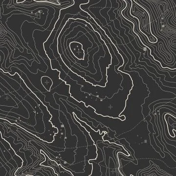 Seamless pattern. Topographic map background with space for copy Seamless Stock Illustration