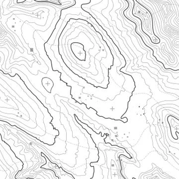 Seamless pattern. Topographic map background with space for copy Seamless Stock Illustration