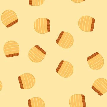 Seamless pattern toque winter hat knit cartoon vector 스톡 일러스트