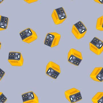Seamless pattern torch welding machine cartoon vector Illustrazione stock