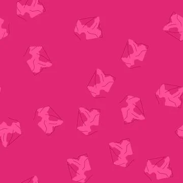 Seamless pattern torn pink paper tag with texture and space Stock Illustration