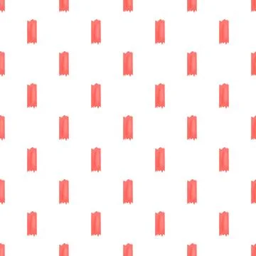 Seamless pattern with torn red adhesive sticky tape Stock Illustration