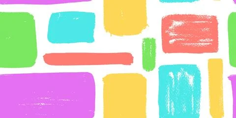 Seamless pattern of torn sticker shapes for kids, featuring a freeform collage Stock Illustration