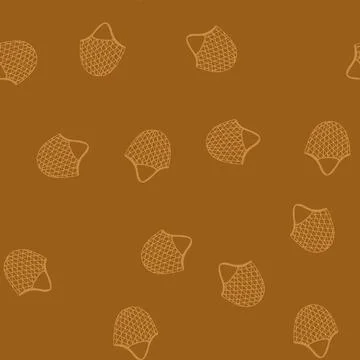 Seamless pattern tote reusable grocery bag cartoon vector Stock Illustration