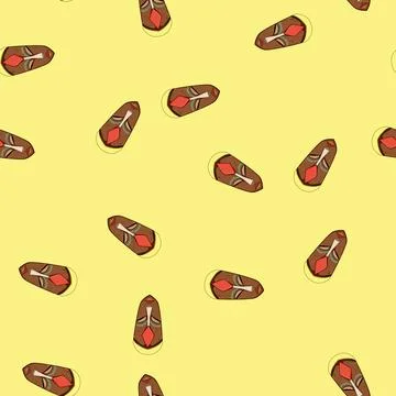 Seamless pattern totem tribal mask cartoon vector イラスト素材