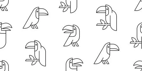 Seamless pattern with Toucans Stockillustratie