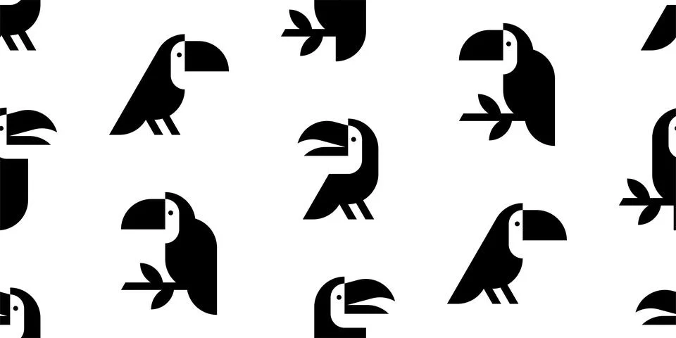 Seamless pattern with Toucans Stockillustratie