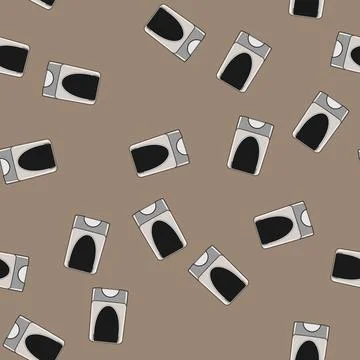 Seamless pattern touchless wall soap dispenser cartoon vector Illustrazione stock