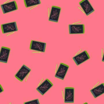 Seamless pattern touchscreen digital handwriting pad cartoon vector Stockillustratie