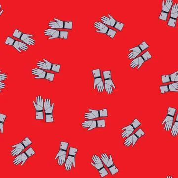 Seamless pattern touchscreen gloves heated cartoon vector Illustrazione stock