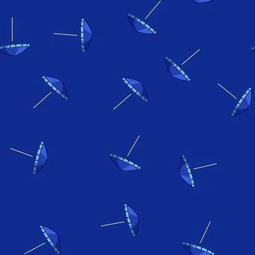 Seamless pattern tourism beach umbrella cartoon vector 스톡 일러스트