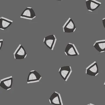 Seamless pattern tourist tent camp color icon vector Stock Illustration