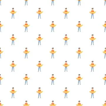 Seamless pattern of tourists holding maps travel 스톡 일러스트