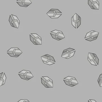 Seamless pattern tournament knight helmet cartoon vector Stock Illustration