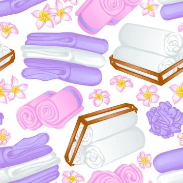 Seamless pattern towels Stock Illustration