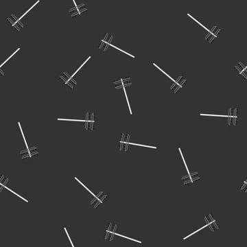 Seamless pattern tower electric pylon cartoon vector Stock Illustration