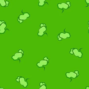Seamless pattern Toxic green gas cloud representing danger fumes 스톡 일러스트